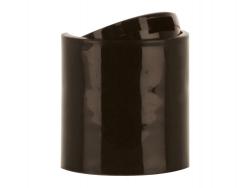 24-410 Brown Pearl Smooth PP Plastic D Style Dispensing Disc Top Bottle Cap-.290 in. Orifice