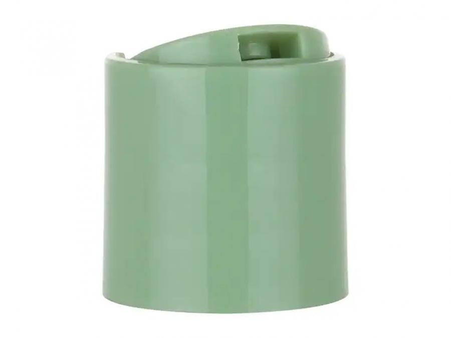24-410 Green Sage Smooth PP Plastic Dispensing Disc Top Bottle Cap-305 in. Orif