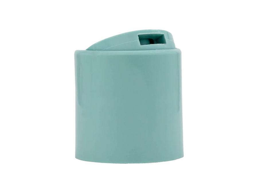 24-410 Green Seafoam Smooth PP Plastic D Style Dispensing Disc Top Bottle Cap-316 in. Orif