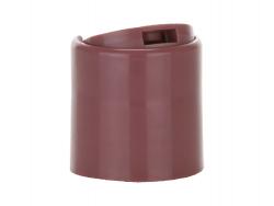 24-410 Pink Mauve Smooth PP Plastic Disc Top Dispensing (F) Bottle Cap w/ .305 in. Orifice (Surplus Item)