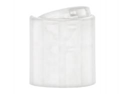 24-410 White Smooth PP Plastic Disc Top D Style Dispensing Bottle Cap-.275 in. Orifice-MPCH