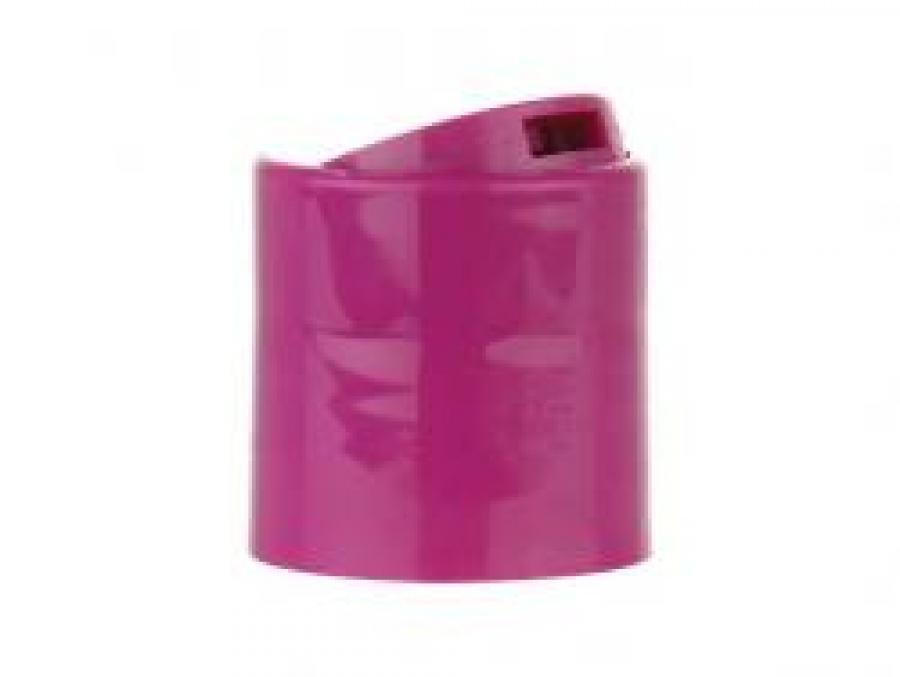 24-410 Wildberry Smooth PP Plastic Disc Top Dispensing Bottle Cap-.310 Orifice (Surplus)
