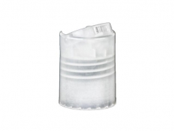 24-415 Natural Smooth Disc-Top Dispensing Cap D Style Plastic Bottle Cap w/ .308 in. Orifice (Stock Item)