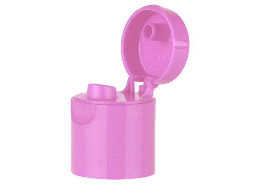 24-415 Pink Smooth Flip-Top Dispensing Cap-.185 in. Orifice