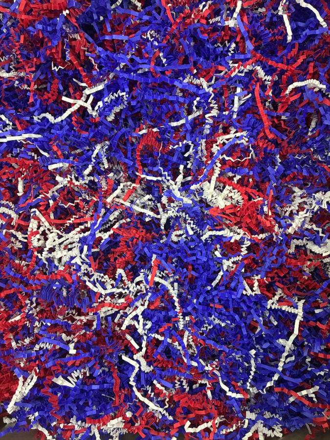 1 lb. Americana Patriotic Mix Crinkle Paper-Red-Wh-Royal Blue
