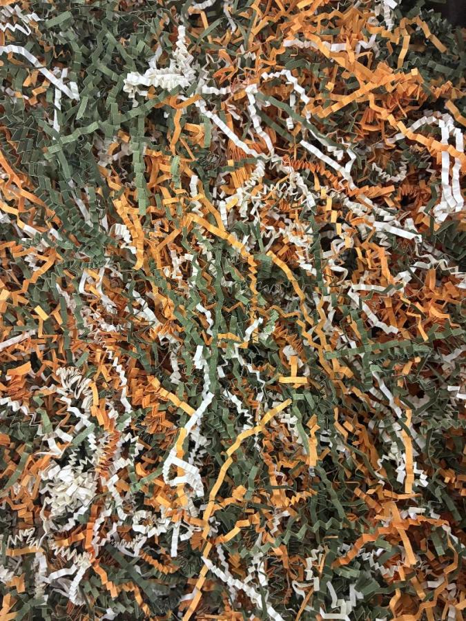 1 lb. Bag Fall Mix Rustic Crinkle Paper-Cognac-Olive-Ivory