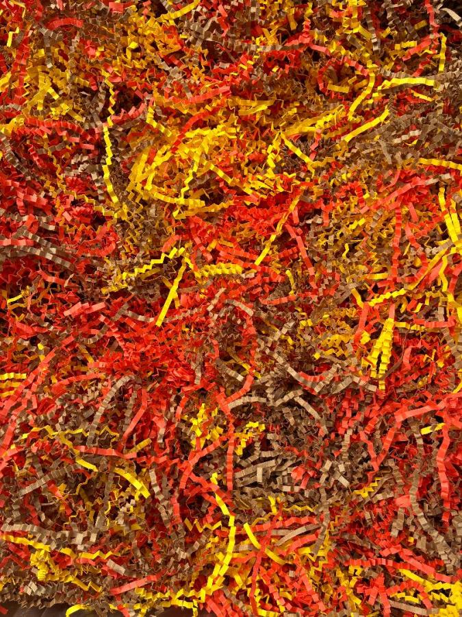 1 lb. Bag Fall Mix Crinkle Paper-Orange-Yellow-Kraft