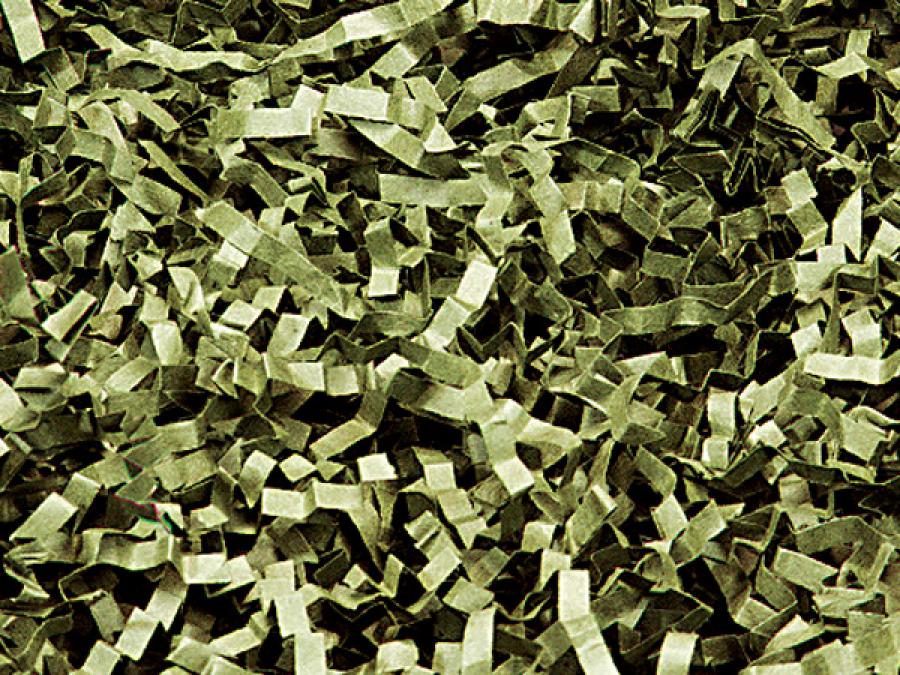 1 lb. Bag Green Olive Crinkle Paper