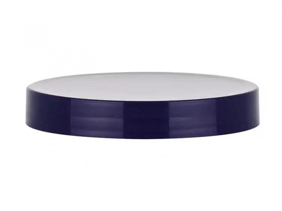 100-400 Blue Dark Flat Smooth CT PP Plastic Jar Cap-HS Liner