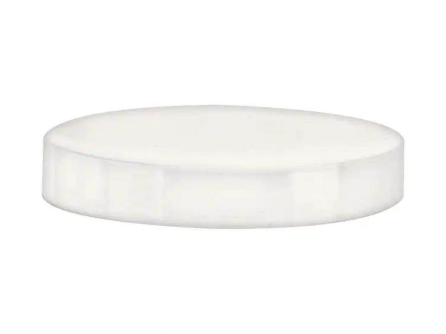 100-400 Cream Flat Smooth CT PP Plastic Jar Cap-Foam Liner-NO PAPERWORK