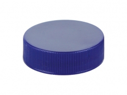 33-400 Blue Ribbed Non Dispensing Liner-Less PP Plastic Jar Cap