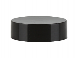 33-400 Black Smooth Non Dispensing Liner-Less PP Plastic Jar Cap-Berry Plasics