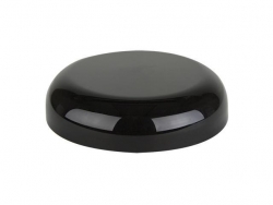 48-400 Black Dome Smooth Non Dispensing Plastic Linerless Jar Cap