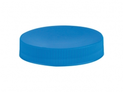 48-400 Blue Flat Ribbed Non Dispensing Plastic Linerless Jar Cap (MRP-Surplus)