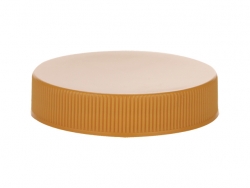 48-400 Brown Golden Flat Ribbed Non Dispensing Plastic Linerless Jar Cap (MRP-Surplus)