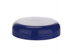 53-400 Blue Dark Smooth Dome PP Plastic Non Dispensing Jar Cap-Foam Liner