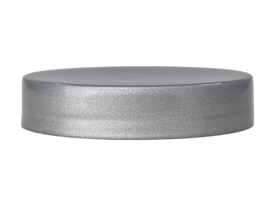 53-400 Silver Flat Smooth PP Plastic CT Jar Cap-HS Liner