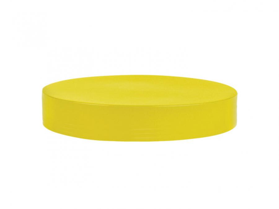 53-400 Yellow Flat Smooth PP Plastic Non Dispensing Jar Cap-HS Liner