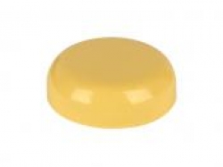 63 mm Yellow Light Dome Smooth Non Dispensing PP Plastic Liner-less Jar Cap-Valve Seal