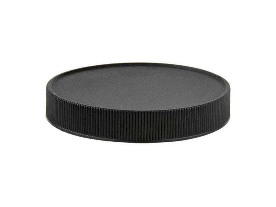 70-400 Black Flat Ribed PP Plastic Continuous Thread Jar Cap-F-217 Liner (MRP)