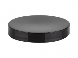 70-400 Black Flat Smooth PP Plastic Continuous Thread Jar Cap-PE Liner (Olcott)