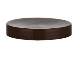 70-400 Brown Dark Flat Smooth Non Dispensing PP Plastic Liner-less Jar Cap