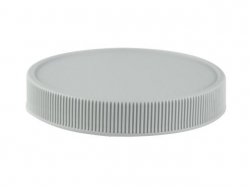 70-400 Gray Flat Ribbed Non Dispensing Liner-less Plastic Jar Cap w/ Stacking Ring & Matte Top 50% OFF