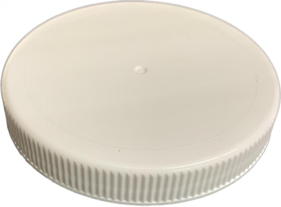 70-400 White Flat Ribed PP Non Dispensing Jar Cap-PE Liner-Matte Top