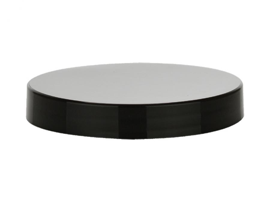 89-400 Black Flat CT Smooth PP Plastic Jar Cap-Linerless-Smooth Top (Phoenix)