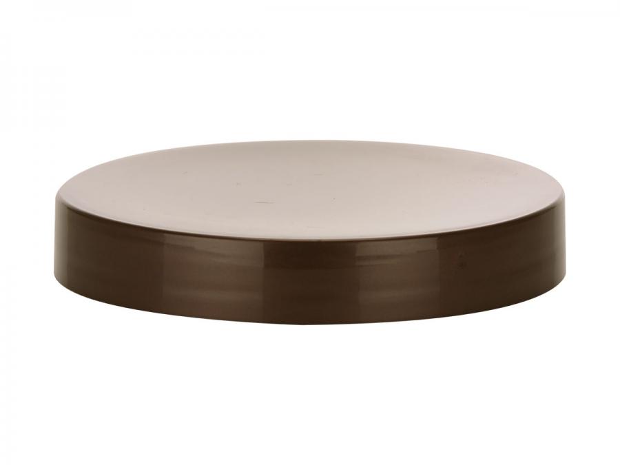 89-400 Brown Bronze Flat CT Smooth PP Plastic Jar Cap-Linerless-Smooth Top