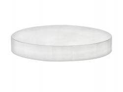89-400 White Flat Smooth Non Dispensing PP Plastic Jar Cap-PE Liner (Stock Olcott)