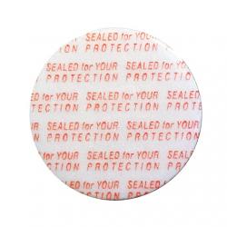 38mm Pressure Seal Polystyrene Liner-Red Sealed For Your Protection-.20 Thick