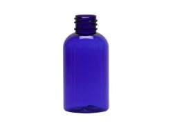 2 oz. Blue Cobalt Translucent PET (BPA Free) 20-410 Plastic Boston Round Bottle w/ Treatment Pump or FM Sprayer 30% OFF