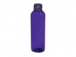 2 oz. Blue Cobalt 20-410 PET (BPA Free) Plastic Bullet Round Bottle