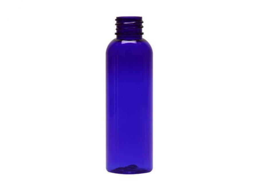 2 oz. Blue Cobalt 20-410 PET (BPA Free) Plastic Bullet Round Bottle
