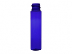 1 oz. Blue Cobalt 20-410 Round Tall Cylinder PET (BPA Free) Semi-Translucent Plastic Bottle