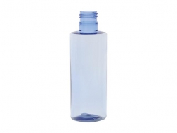 6 oz. Blue Light 24-415 PET (BPA Free) Translucent Plastic Cylinder Round Bottle-Color Pump