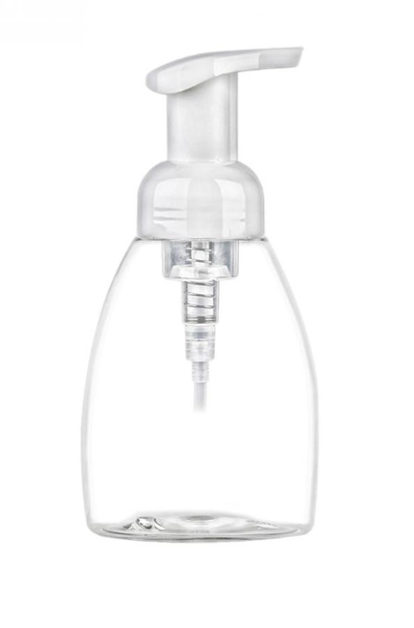 8 oz. Clear 40 MM Squat Oval PET BPA FREE Plastic Bottle w/ Foamer