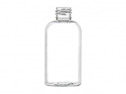 6 oz. Clear 24-410 PET (BPA Free) Plastic Boston Round Bottle (Stock Item)