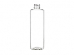 8 oz. Clear 24-410 PET (BPA Free) Plastic Cylinder Round Bottle (King)