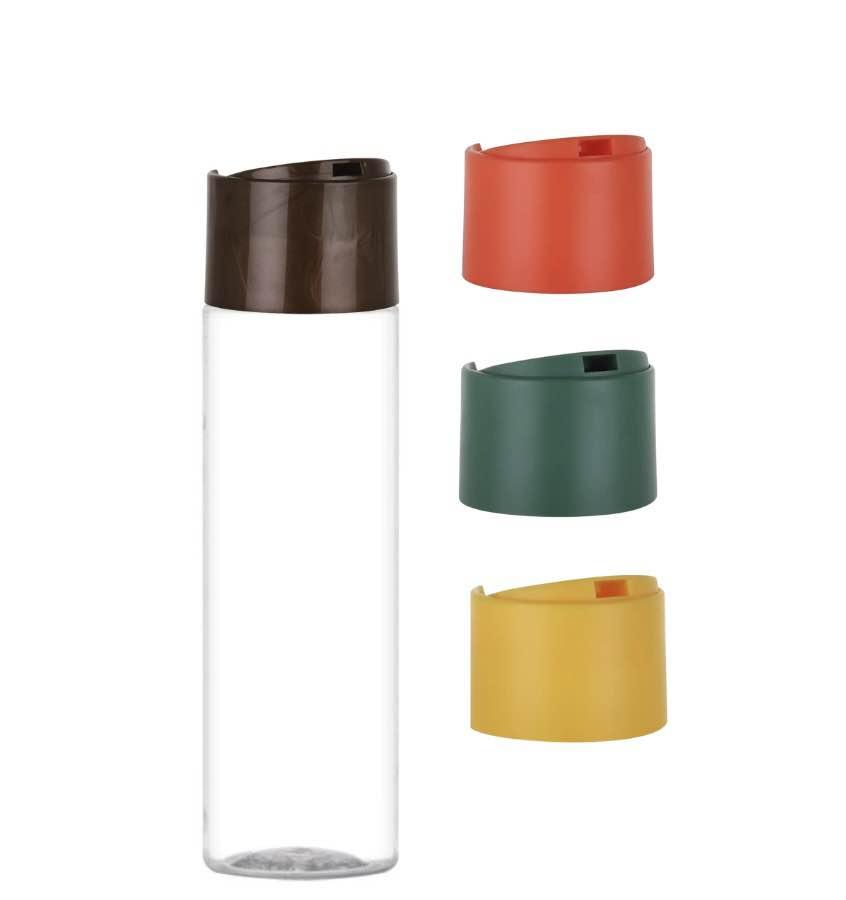8 oz. Clear 24-410 PET (BPA Free) Plastic Cylinder Round Bottle-Symmetrical Dispensing Cap (King)