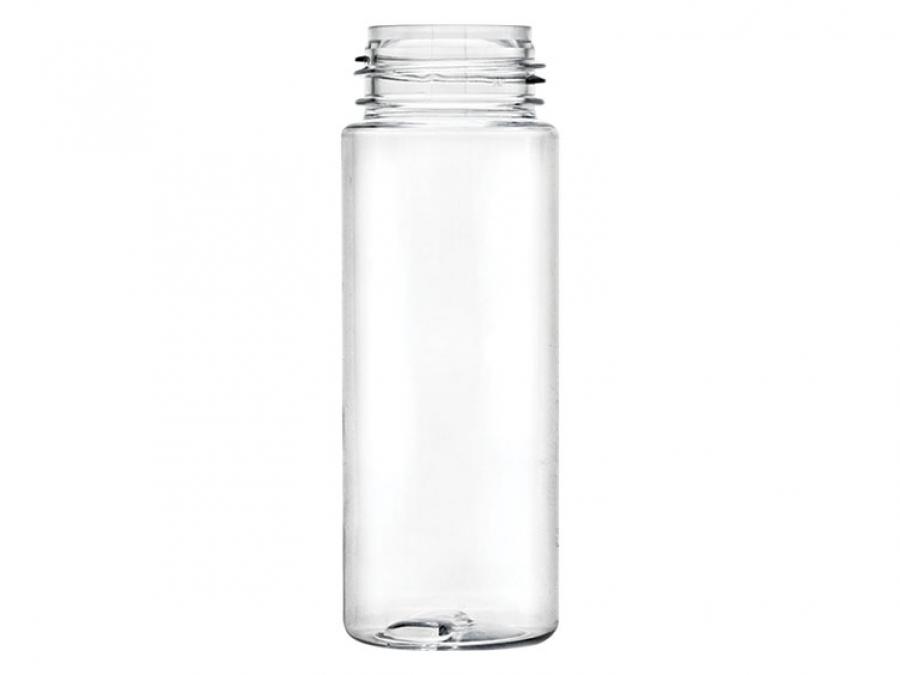 6 oz. Clear 43 MM Cylinder Round (180 ml) PET (BPA Free) Plastic Bottle