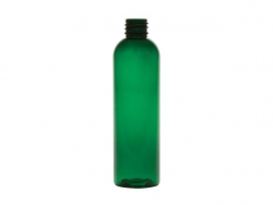 8 oz. Green 24-410 PET (BPA Free) Semi-Translucent Bullet Round Plastic Bottle (Stock Item)