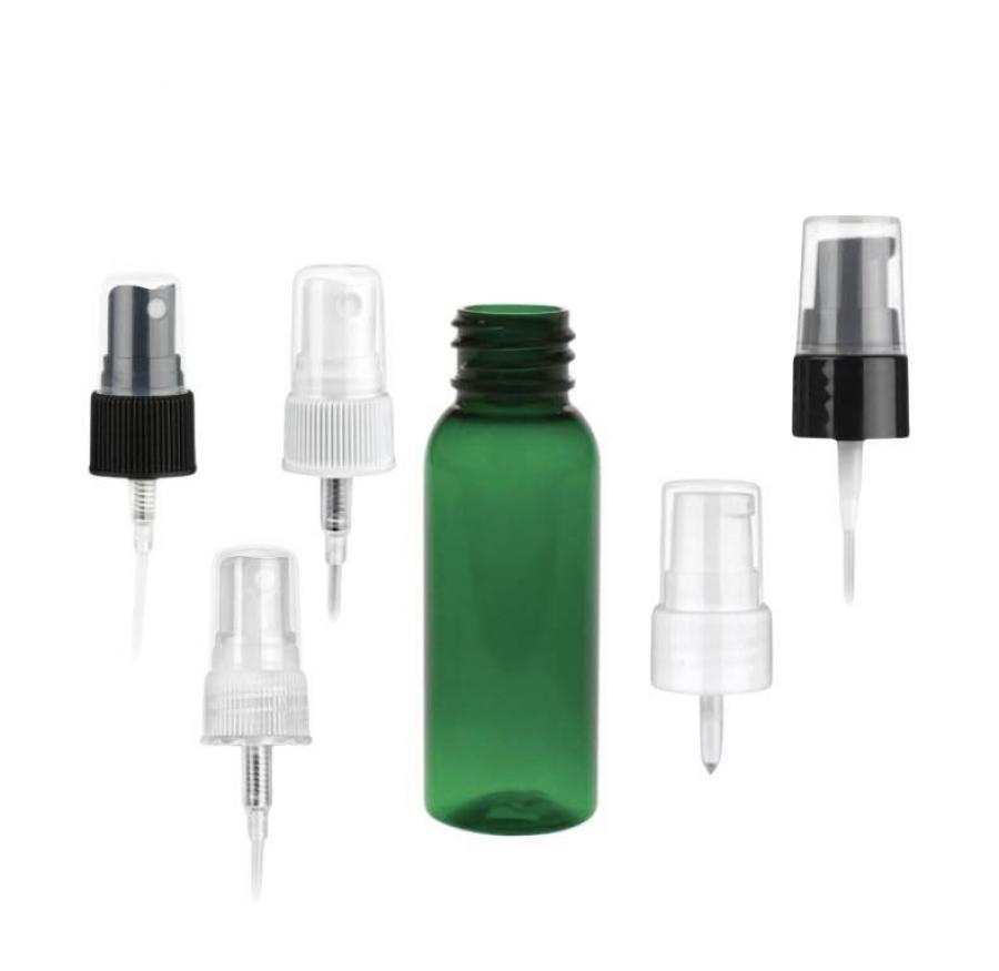 1 oz. Green 20-410 Round Bullet PET (BPA Free) Translucent Plastic Bottle-FM Sprayer or Treatment Pump (Stock)