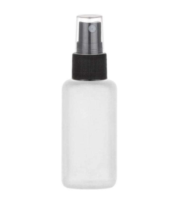 1 oz. Natural 20-410 Round Boston HDPE Semi-Opaque Plastic Bottle-FM Sprayer (Berry)