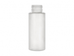 2 oz. Natural 24-410 Cylinder Round Slightly Squeezable HDPE Flamed Semi-Opaque Plastic Bottle (Stock)