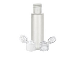 .5 oz. (1/2 oz) Natural 15-415 Cylinder Round LDPE Semi-Opaque Plastic Squeezable Bottle-Dispensing Cap NEW