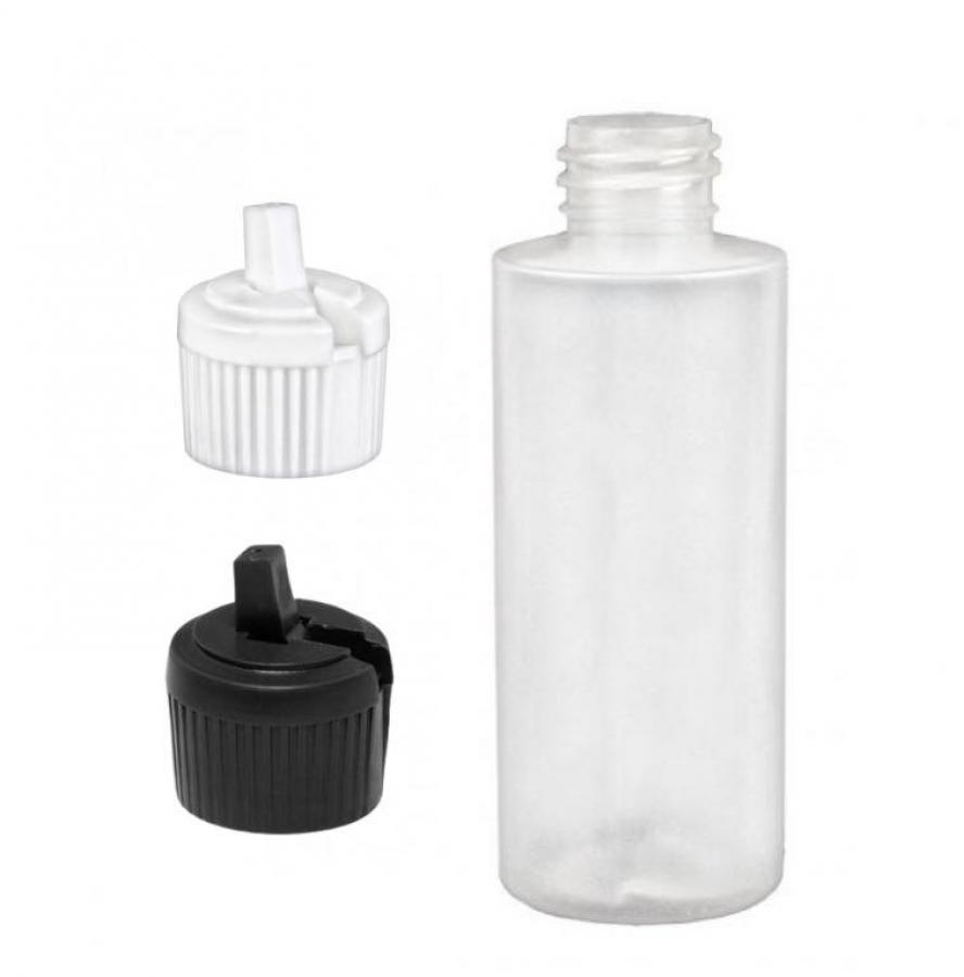 2 oz. Natural 20-410 Cylinder Round Squeezable LDPE Semi-Opaque Plastic Bottle-Dispensing Cap