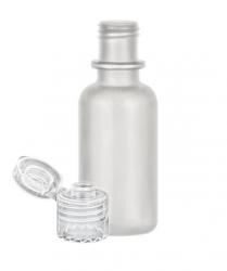 .5 oz. (1/2 oz) Natural 15-415 Boston Round LDPE Semi-Opaque Plastic Squeezable Bottle-Tincture-Dispensing Cap