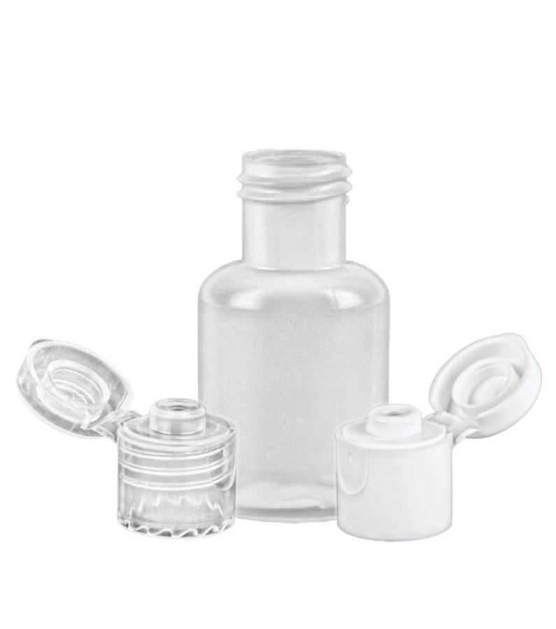 .33 oz. (1/3 oz) (10 cc) Natural 15-415 Boston Round Semi-Opaque LDPE Plastic Squeezable Bottle-Flip Top Dispensing Cap